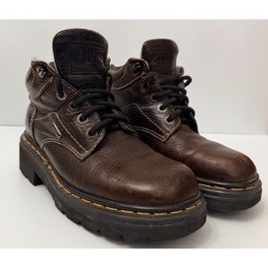 Dr Martens Vintage Made In England Chunky Heel Leather Lace Boots